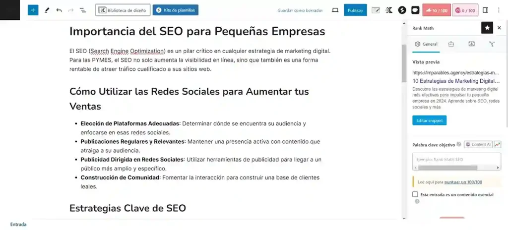 Ejemplo de contenido con encabezados bien estructurados